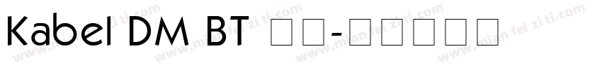 Kabel DM BT 普通字体转换